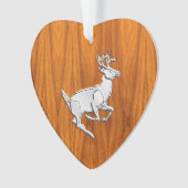 クロムライクランニングの鹿オン素晴らしチークプリント オーナメント (正面)