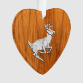 クロムライクランニングの鹿オン素晴らしチークプリント オーナメント (正面)