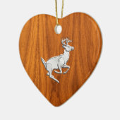 クロムライクランニングの鹿オン素晴らしチークプリント セラミックオーナメント (左)