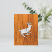 クロムライクランニングの鹿オン素晴らしチークプリント ポストカード (スタンド正面)