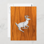 クロムライクランニングの鹿オン素晴らしチークプリント ポストカード (正面/裏面)