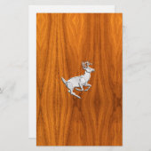 クロムライクランニングの鹿オン素晴らしチークプリント 便箋 (正面/裏面)