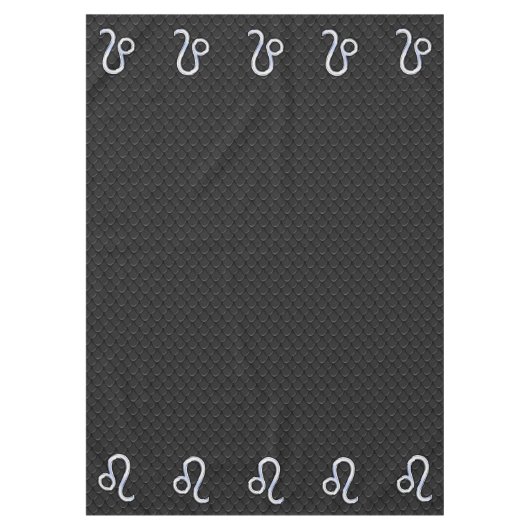 クロムライクレオ〔占星術の〕十二宮図サインオンスネークスキンデコール テーブルクロス (正面)