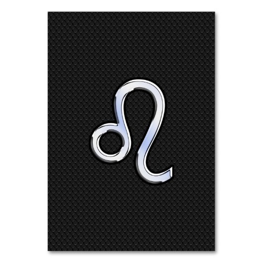 クロムライクレオ〔占星術の〕十二宮図シンボルのスネークスキン テーブルナンバー (正面)