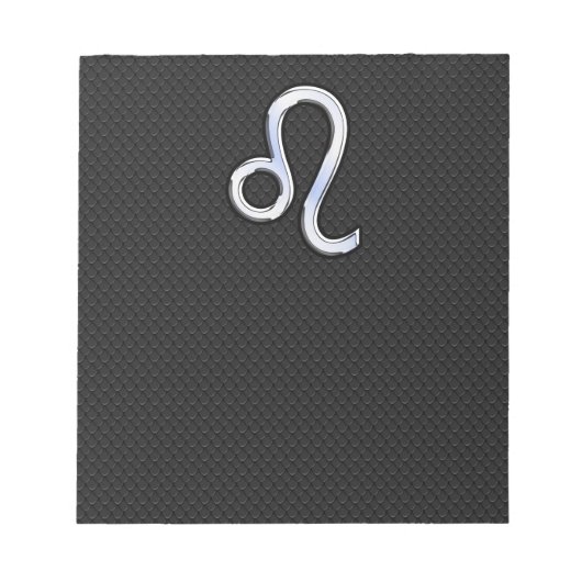 クロムライクレオ〔占星術の〕十二宮図スネークスキン ノートパッド (正面)