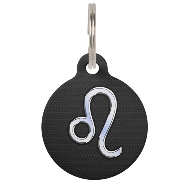 クロムライクレオ〔占星術の〕十二宮図スネークスキン ペット　ネームタグ (正面)