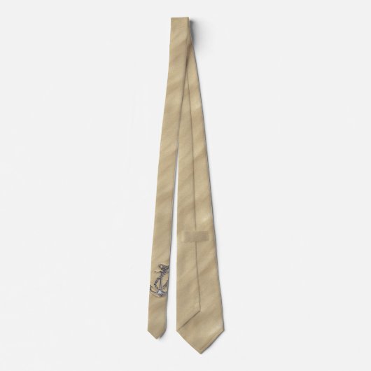 クロムライクロープいかりインザサンド ネクタイ (裏面)