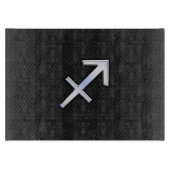 クロムライク射手座〔占星術の〕十二宮図サインオンブラック カッティングボード (正面)