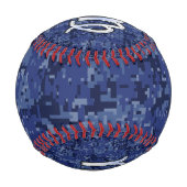 クロムライク《星座》乙女座〔占星術の〕十二宮図サインオンブルーデジタル迷彩柄 野球ボール (裏面)
