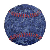 クロムライク《星座》乙女座〔占星術の〕十二宮図サインオンブルーデジタル迷彩柄 野球ボール (正面)