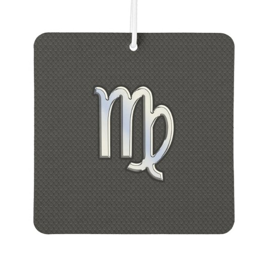 クロムライク《星座》乙女座〔占星術の〕十二宮図スネークスキンのサイン カーエアーフレッシュナー (正面)