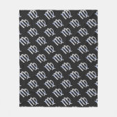 クロムライク《星座》乙女座〔占星術の〕十二宮図スネークスキンのサイン フリースブランケット (正面)