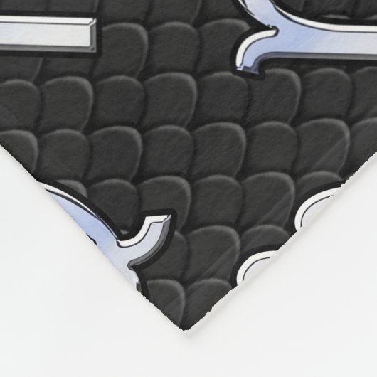 クロムライク《星座》乙女座〔占星術の〕十二宮図スネークスキンのサイン フリースブランケット (角)