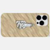 クロムライトハウスオンサンディビーチプリント Case-Mate iPhoneケース (裏面 (横))