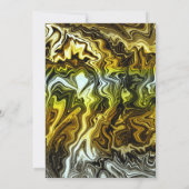 クロムリキッドメタリック金ゴールドシルバーバースデーパーティー 招待状 (裏面)