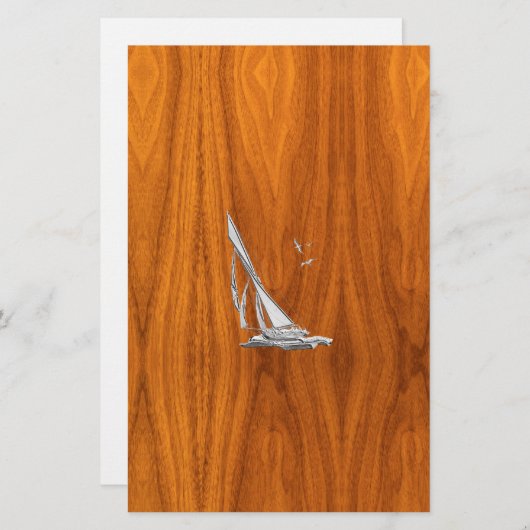 クロムレガッタセイボートオンチークヴェネアスタイル 便箋 (正面/裏面)