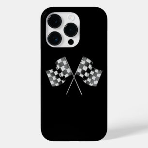 クロムレーシングフラグ(黒) Case-Mate iPhone 14 PROケース