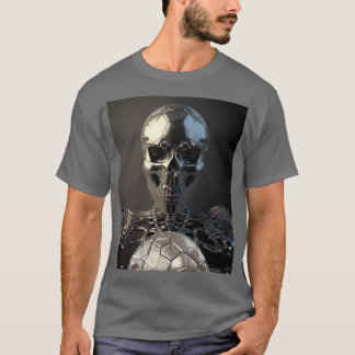 クロムロボットサッカースカル – サッカーTシャツ Tシャツ