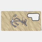 クロムロープいかりインザサンドデコール SAMSUNG GALAXYケース (裏面横)