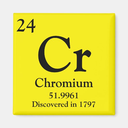 クロム周期表 マグネット (正面)