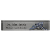 クロム専門の医学のケリュケイオン-ネームプレート デスクネームプレート (正面)