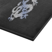 クロム東洋のスタイルのドラゴンの黒のスネークスキンのプリント カッティングボード (角)