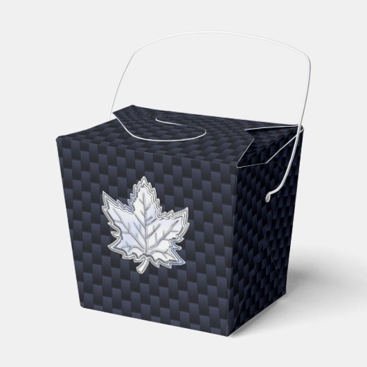 クロム様メープルリーフ炭素繊維プリント フェイバーボックス (正面サイド)