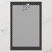 クロム様射手座標識炭素繊維プリント 便箋 (正面)