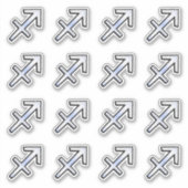 クロム様射手座〔占星術の〕十二宮図標識 シール (正面)