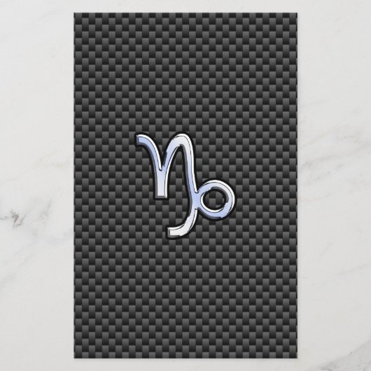 クロム様山羊座〔占星術の〕十二宮図サインオンカーボンファイバー チラシ (正面)