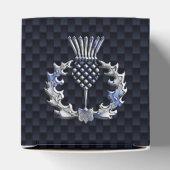 クロム様炭素繊維プリントスコティッシュチスル フェイバーボックス (上部)