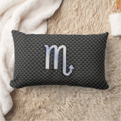 クロム様蠍座〔占星術の〕十二宮図標識炭素繊維プリント ランバークッション (ブランケット)