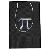 クロム様Piシンボル炭カーボンファイバープリント ミディアムペーパーバッグ (正面)