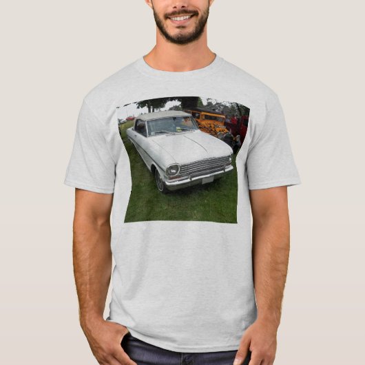 クロム正面図の白いchevy 1963年の新星 tシャツ (正面)