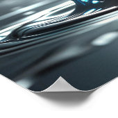 クロム液体スプラッシュ ポスター (角)