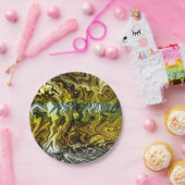 クロム液状金属金ゴールド銀クールパーティー ペーパープレート (パーティー)