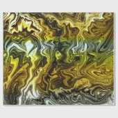 クロム液状金属金ゴールド銀クールパーティー ラッピングペーパー (フラット)