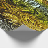 クロム液状金属金ゴールド銀クールパーティー ラッピングペーパー (角)