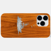 クロム深いシー魚釣りボートオンチークヴェネアプリント Case-Mate iPhoneケース (裏面 (横))