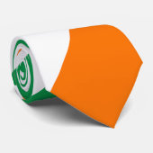 クロム緑のハープの緑のオレンジ対角線のタイ ネクタイ (ロール)