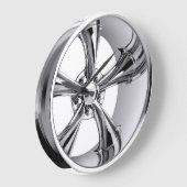 クロム縁 ラージ壁時計 (傾斜)