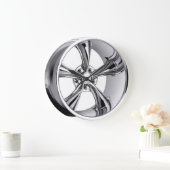 クロム縁 ラージ壁時計 (ホーム)