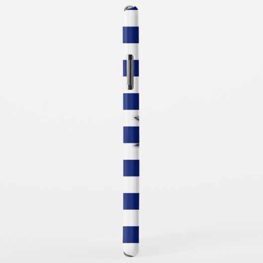 クロム航海のヨット国旗オンネイビーストライププリント Case-Mate iPhoneケース (裏面/右)