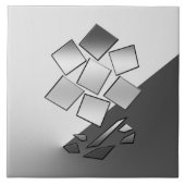 クロム花びら タイル (正面)