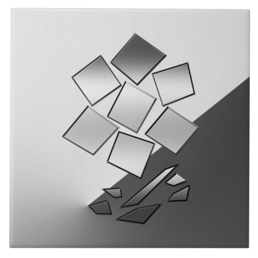 クロム花びら タイル (正面)