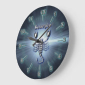 クロム蠍座 ラージ壁時計 (傾斜)