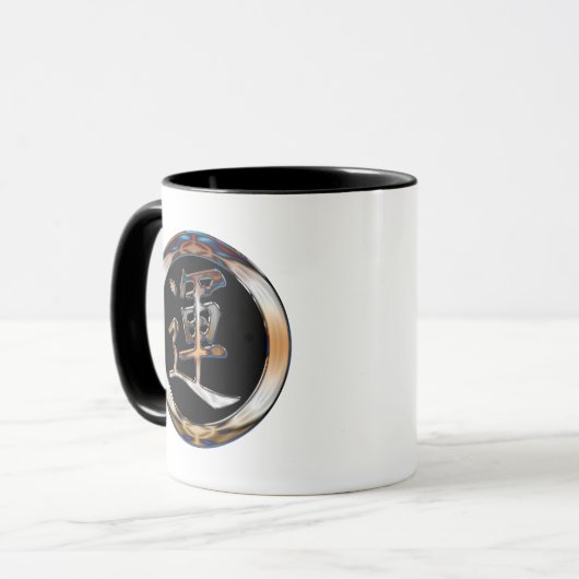 クロム運のための日本のな漢字の記号 マグカップ (正面左)