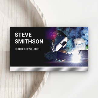 クロム金属加工品溶接サービス溶接機 名刺