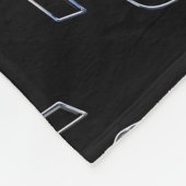 クロム黒いリボンの認識度カーボン繊維 フリースブランケット (角)