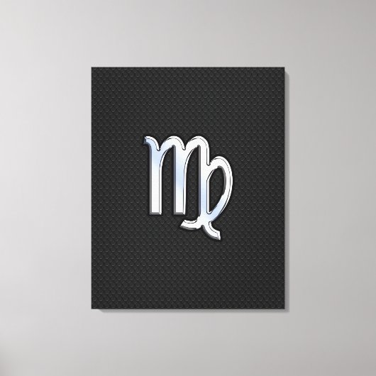 クロム《星座》乙女座〔占星術の〕十二宮図サインオンスネークスキンスタイル キャンバスプリント (正面)